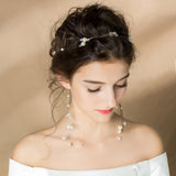 Maxbell Wedding Bridal Party Pearl Hair Band Headband Hair Accessories Eardrop Set - Aladdin Shoppers