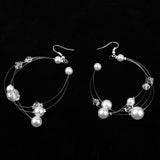 Maxbell Wedding Bridal Party Pearl Hair Band Headband Hair Accessories Eardrop Set - Aladdin Shoppers