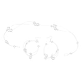 Maxbell Wedding Bridal Party Pearl Hair Band Headband Hair Accessories Eardrop Set - Aladdin Shoppers