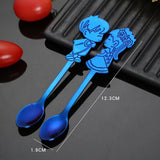 Maxbell Wedding Party Stainless Steel Coffee Teaspoons Dessert Soup Spoon Blue - Aladdin Shoppers