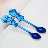 Maxbell Wedding Party Stainless Steel Coffee Teaspoons Dessert Soup Spoon Blue - Aladdin Shoppers
