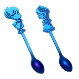 Maxbell Wedding Party Stainless Steel Coffee Teaspoons Dessert Soup Spoon Blue - Aladdin Shoppers