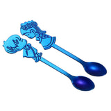 Maxbell Wedding Party Stainless Steel Coffee Teaspoons Dessert Soup Spoon Blue - Aladdin Shoppers
