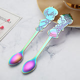 Maxbell Wedding Party Stainless Steel Coffee Teaspoons Dessert Soup Spoon Colorful - Aladdin Shoppers