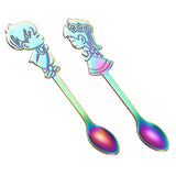 Maxbell Wedding Party Stainless Steel Coffee Teaspoons Dessert Soup Spoon Colorful - Aladdin Shoppers