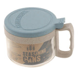 Maxbell Wheat Straw Glass Spice Jar Condiment Pot Seasoning Container Cruet Blue - Aladdin Shoppers