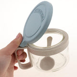 Maxbell Wheat Straw Glass Spice Jar Condiment Pot Seasoning Container Cruet Blue - Aladdin Shoppers