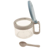 Maxbell Wheat Straw Glass Spice Jar Condiment Pot Seasoning Container Cruet Blue - Aladdin Shoppers