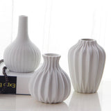 Maxbell White Ceramic Flower Vase Home Decor Cabinet Table Centerpieces Long Neck - Aladdin Shoppers