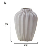Maxbell White Ceramic Flower Vase Home Decor Cabinet Table Centerpieces No Neck - Aladdin Shoppers
