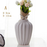 Maxbell White Ceramic Flower Vase Home Decor Cabinet Table Centerpieces No Neck - Aladdin Shoppers