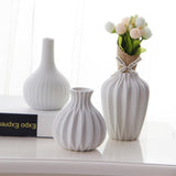 Maxbell White Ceramic Flower Vase Home Decor Cabinet Table Centerpieces No Neck - Aladdin Shoppers