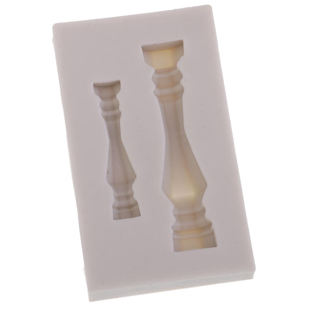 Maxbell White Grecian Pillars Wedding Cake Stand Fondant Support Mold Roman Column Silicone Mold Valentine's Day Wedding Cake Decoration Baking Tools, 2 Size Pillars - Aladdin Shoppers