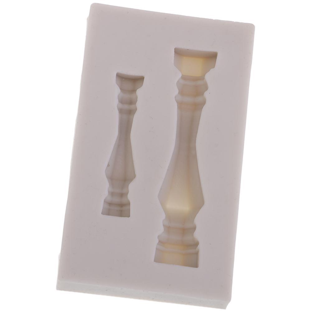 Maxbell White Grecian Pillars Wedding Cake Stand Fondant Support Mold Roman Column Silicone Mold Valentine's Day Wedding Cake Decoration Baking Tools, 2 Size Pillars - Aladdin Shoppers