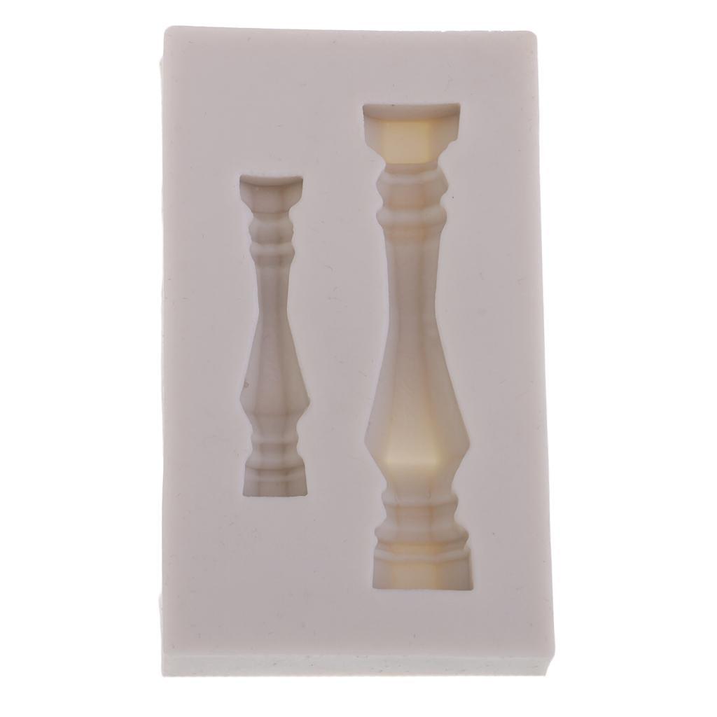 Maxbell White Grecian Pillars Wedding Cake Stand Fondant Support Mold Roman Column Silicone Mold Valentine's Day Wedding Cake Decoration Baking Tools, 2 Size Pillars - Aladdin Shoppers