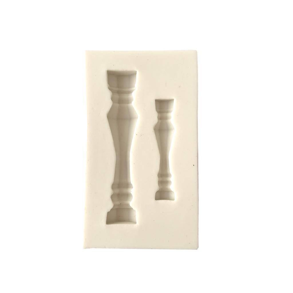Maxbell White Grecian Pillars Wedding Cake Stand Fondant Support Mold Roman Column Silicone Mold Valentine's Day Wedding Cake Decoration Baking Tools, 2 Size Pillars - Aladdin Shoppers