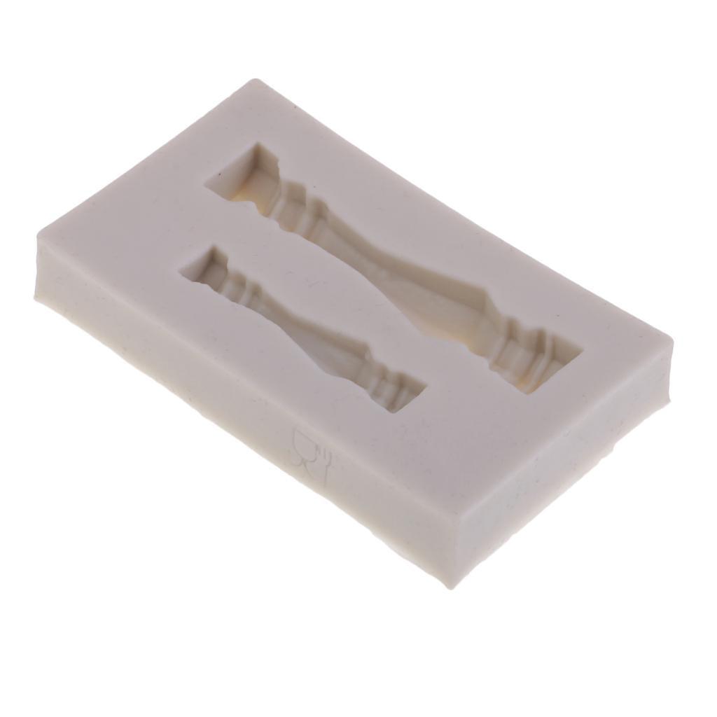 Maxbell White Grecian Pillars Wedding Cake Stand Fondant Support Mold Roman Column Silicone Mold Valentine's Day Wedding Cake Decoration Baking Tools, 2 Size Pillars - Aladdin Shoppers