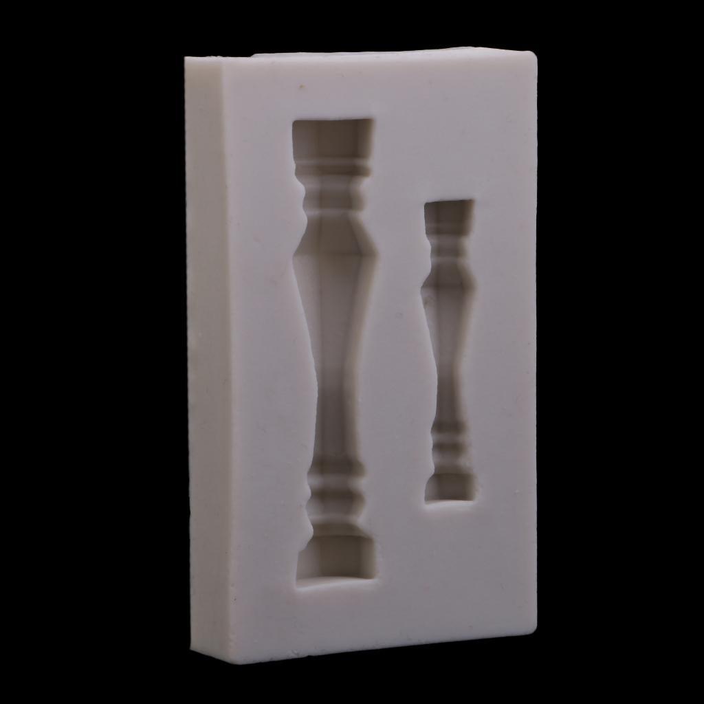 Maxbell White Grecian Pillars Wedding Cake Stand Fondant Support Mold Roman Column Silicone Mold Valentine's Day Wedding Cake Decoration Baking Tools, 2 Size Pillars - Aladdin Shoppers