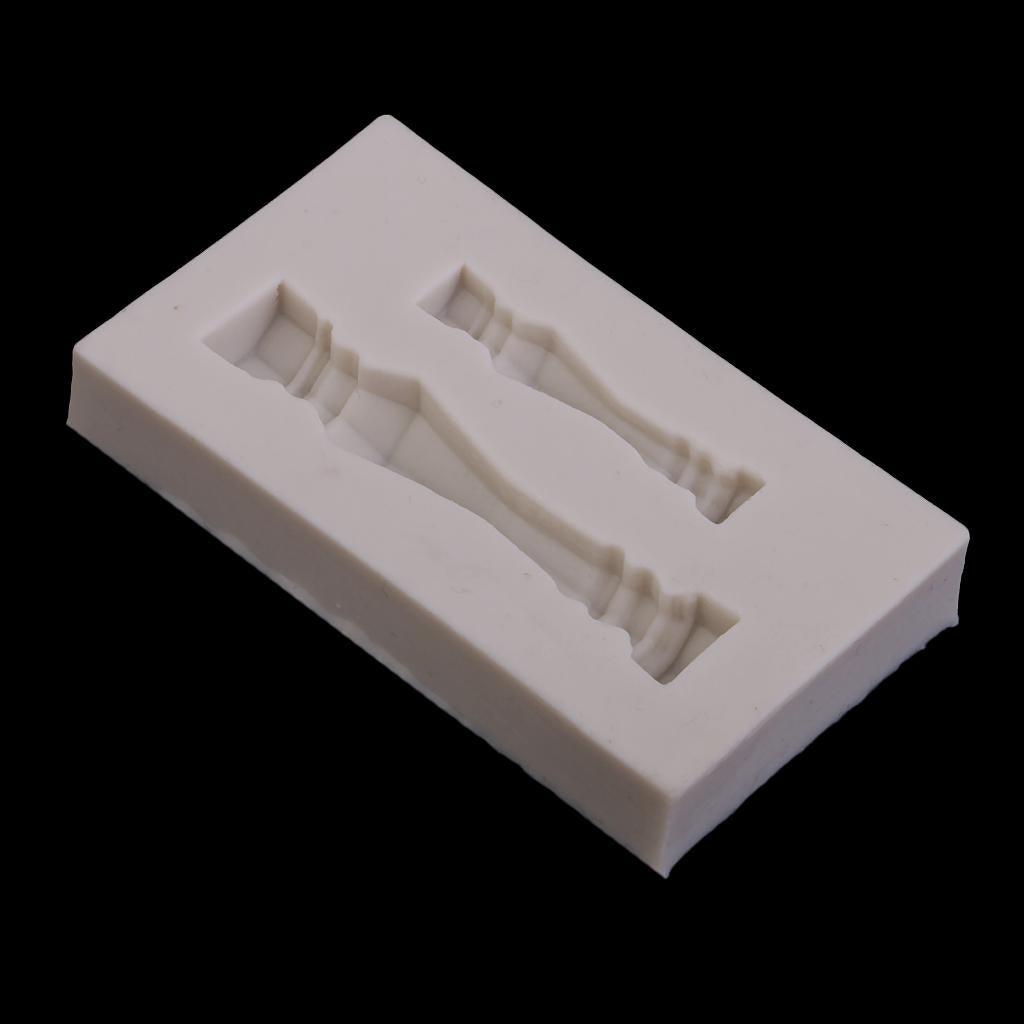 Maxbell White Grecian Pillars Wedding Cake Stand Fondant Support Mold Roman Column Silicone Mold Valentine's Day Wedding Cake Decoration Baking Tools, 2 Size Pillars - Aladdin Shoppers