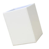 Maxbell White Plain Square Leather Pen Container Brush Pot Tabletop Storage Box