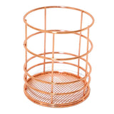 Maxbell Wire Storage Basket Bin Organizer Holder for Kithen Bathroom Rose Gold Round - Aladdin Shoppers