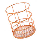 Maxbell Wire Storage Basket Bin Organizer Holder for Kithen Bathroom Rose Gold Round - Aladdin Shoppers