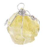 Maxbell Wire Wraped Jewelry Natural Citrine Crystal Stone Pendant Handmade Charm - Aladdin Shoppers