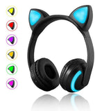 Maxbell Wireless Headphones Over Ear - Bluetooth Headset Microphone Cute Cat -Black - Aladdin Shoppers