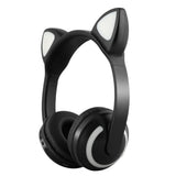 Maxbell Wireless Headphones Over Ear - Bluetooth Headset Microphone Cute Cat -Black - Aladdin Shoppers