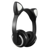 Maxbell Wireless Headphones Over Ear - Bluetooth Headset Microphone Cute Cat -Black - Aladdin Shoppers