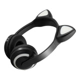 Maxbell Wireless Headphones Over Ear - Bluetooth Headset Microphone Cute Cat -Black - Aladdin Shoppers