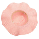 Maxbell Women Beach Derby Cap Floppy Fold Sun Straw Hat four little flowers pink - Aladdin Shoppers