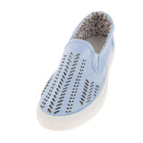 Maxbell Women Casual Hollow Canvas Loafer Flats SlipOn Walking Shoes Sneaker 41 Blue - Aladdin Shoppers