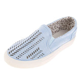Maxbell Women Casual Hollow Canvas Loafer Flats SlipOn Walking Shoes Sneaker 41 Blue - Aladdin Shoppers