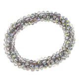 Maxbell Women Girls Elastic Hair Tie Rhinestone Hair Band Ponytail Holder Gray - Aladdin Shoppers