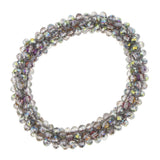 Maxbell Women Girls Elastic Hair Tie Rhinestone Hair Band Ponytail Holder Gray - Aladdin Shoppers