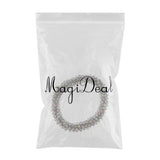 Maxbell Women Girls Elastic Hair Tie Rhinestone Hair Band Ponytail Holder Gray - Aladdin Shoppers