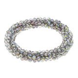 Maxbell Women Girls Elastic Hair Tie Rhinestone Hair Band Ponytail Holder Gray - Aladdin Shoppers