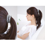 Maxbell Women Girls Elastic Hair Tie Rhinestone Hair Band Ponytail Holder Gray - Aladdin Shoppers