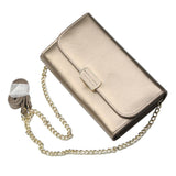 Maxbell Women PU Leather Clutch Wallet Purse Evening Cross Body Handbag Silver gray - Aladdin Shoppers