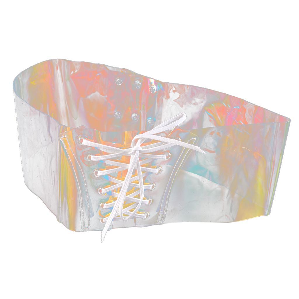 Maxbell Women's Boho Wide Band Retro Corset Waistband Cincher Belt Lace up Colorful - Aladdin Shoppers