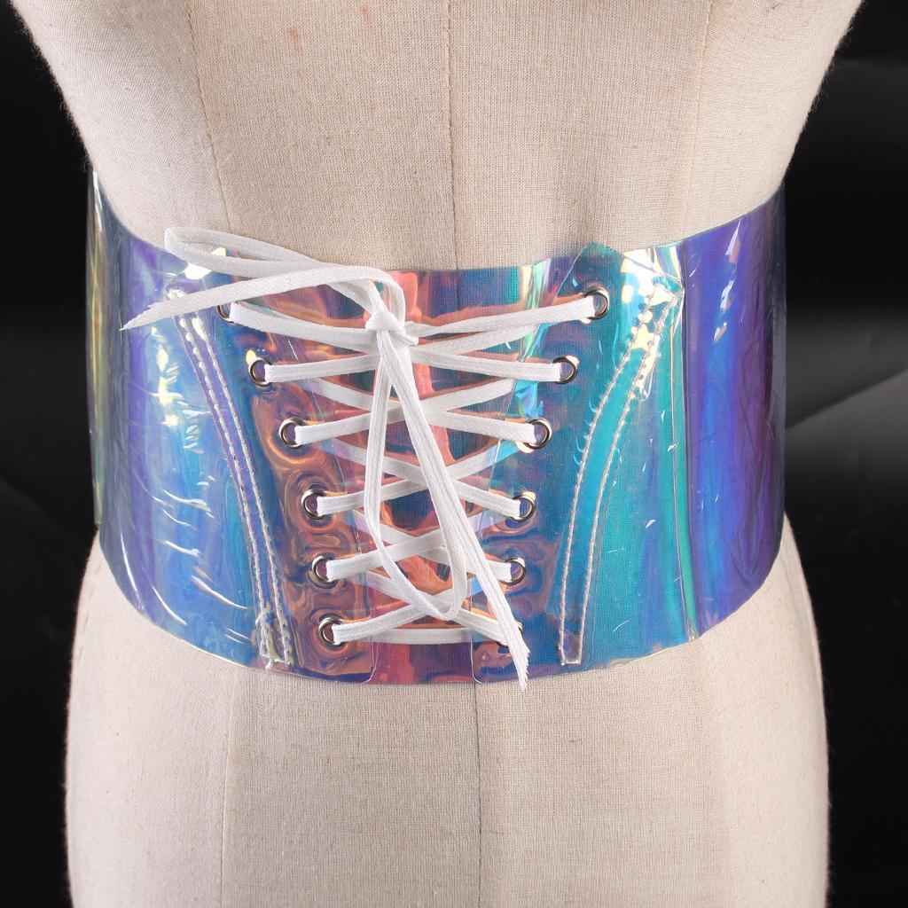 Maxbell Women's Boho Wide Band Retro Corset Waistband Cincher Belt Lace up Colorful - Aladdin Shoppers
