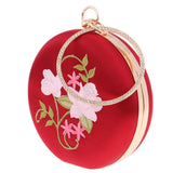 Maxbell Women's Fashion Handbag Round Clutch Evening Bag Purse Wedding Party Red - Aladdin Shoppers