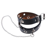 Maxbell Womens Punk Hollow Leather Waist Belt for Jeans Pants with Metal Chain Black - Aladdin Shoppers