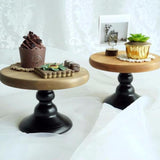 Maxbell Wood Cake Stand 10/12inch Wedding Cake Fondant Display Plate Brown 10inch - Aladdin Shoppers