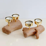Maxbell Wooden Base Candle Holder Modern Candlestick Tealight Stand Home Decoration - Aladdin Shoppers