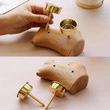 Maxbell Wooden Base Candle Holder Modern Candlestick Tealight Stand Home Decoration - Aladdin Shoppers