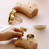 Maxbell Wooden Base Candle Holder Modern Candlestick Tealight Stand Home Decoration - Aladdin Shoppers