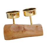 Maxbell Wooden Base Candle Holder Modern Candlestick Tealight Stand Home Decoration - Aladdin Shoppers