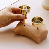 Maxbell Wooden Base Candle Holder Modern Candlestick Tealight Stand Home Decoration - Aladdin Shoppers